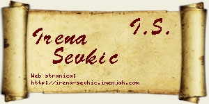 Irena Sevkić vizit kartica